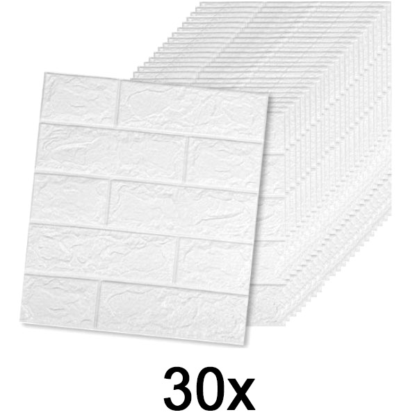 6x (5 kusů) Samolepicí cihlová tapeta s 3D vzorem | BRICKSBY